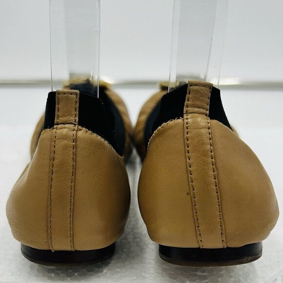 Tory Burch Caroline Flats Ballet Stretchy Beige Black Brown Tan Women's 6.5M - Picture 6 of 10